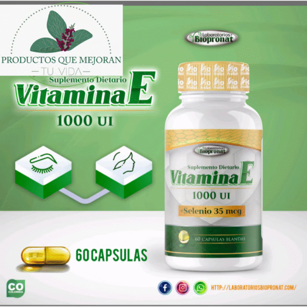 Suplemento de vitamina E 1000 UI