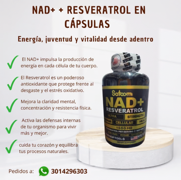 Cápsulas de NAD+ + Resveratrol